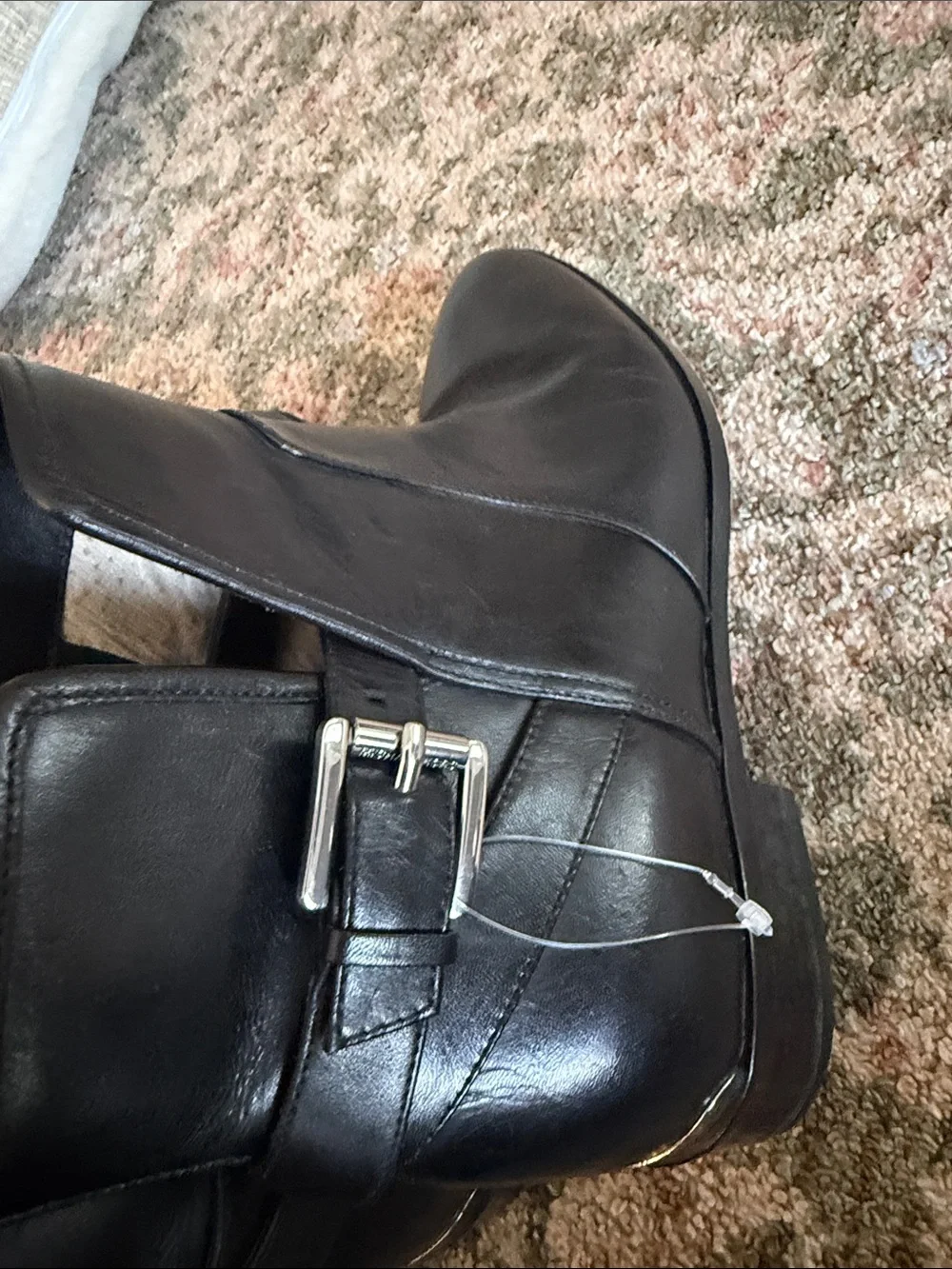 Michael Kors Black Leather Ankle Booties with Buckle Accent size 9 so cute